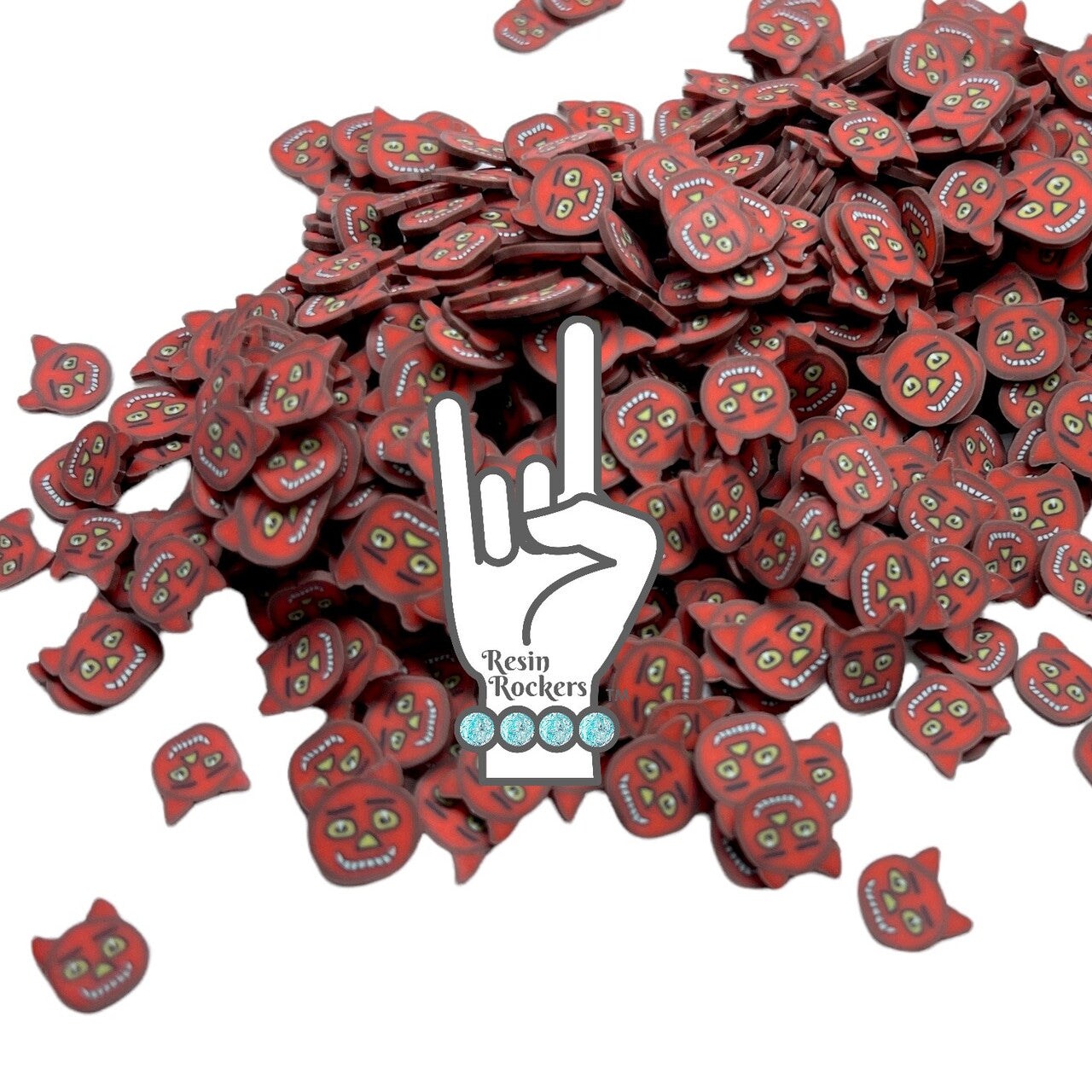 Red Devil Polymer Clay Pieces for Epoxy and UV Resin Art